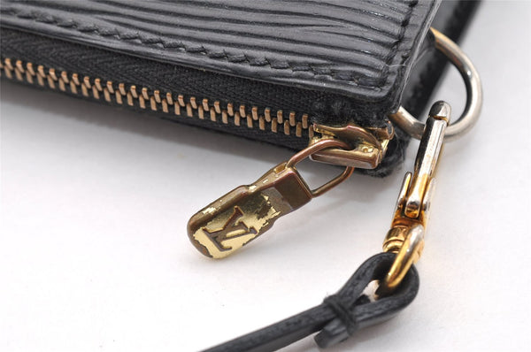 Authentic Louis Vuitton Epi Pochette Accessoires Pouch Black M52942 LV 4439I