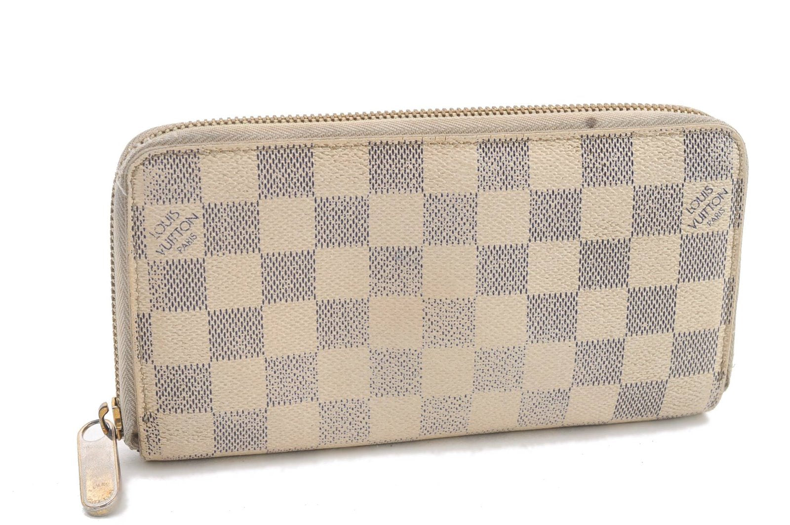 Authentic LOUIS VUITTON Damier Azur Zippy Wallet Long Purse N60019 LV 4439C