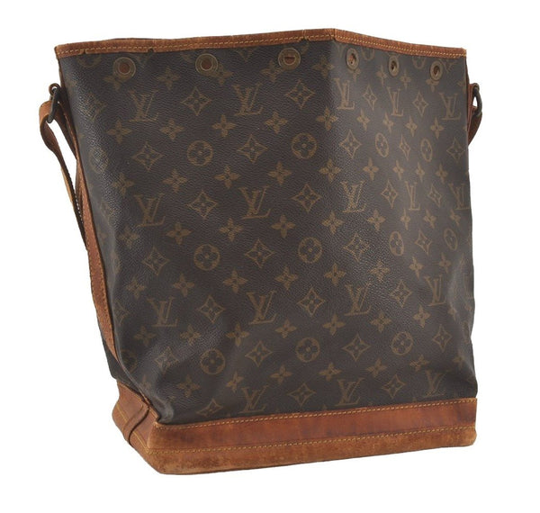 Authentic Louis Vuitton Monogram Noe Shoulder Drawstring Bag M42224 LV 4441I