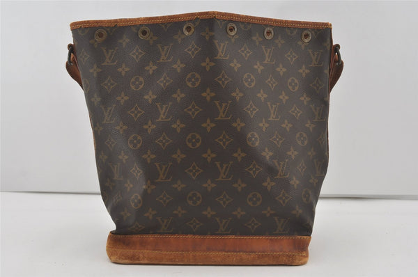 Authentic Louis Vuitton Monogram Noe Shoulder Drawstring Bag M42224 LV 4441I