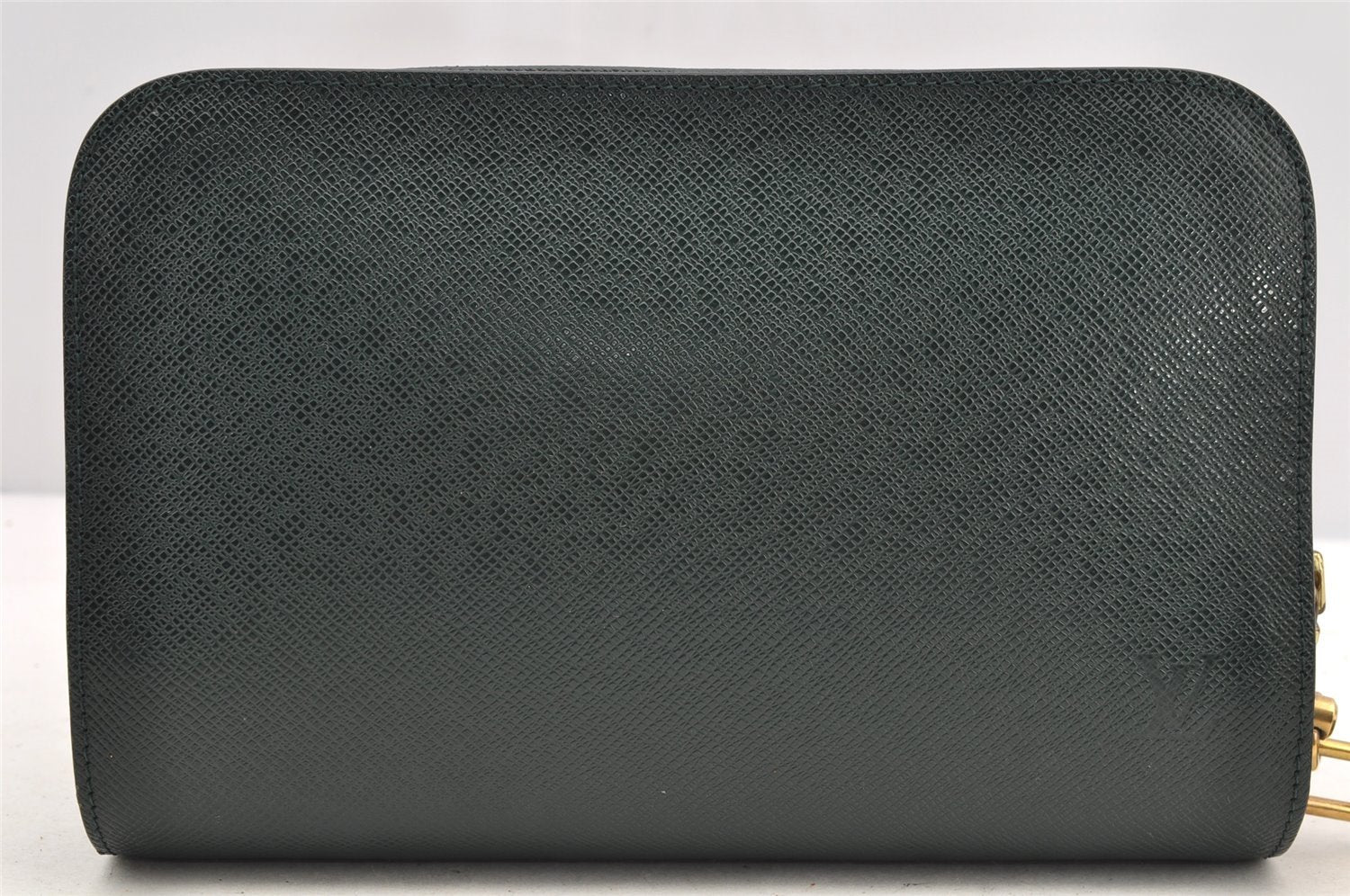 Authentic Louis Vuitton Taiga Baikal Clutch Bag Green M30184 LV 4442I