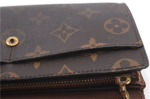 Auth LOUIS VUITTON Monogram Pochette Porte Monnaie Credit Wallet M61726 LV 4443C