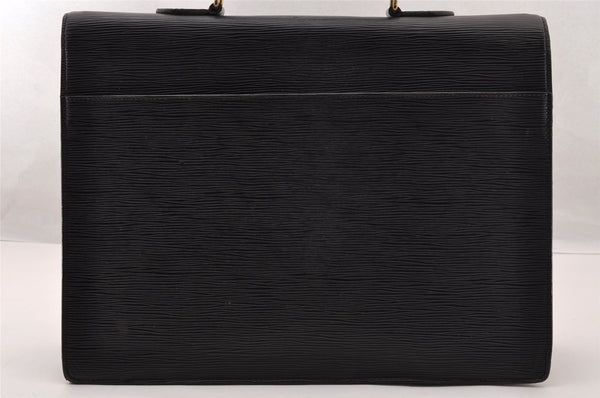 Authentic Louis Vuitton Epi Serviette Conseiller Briefcase Black M54422 LV 4443I