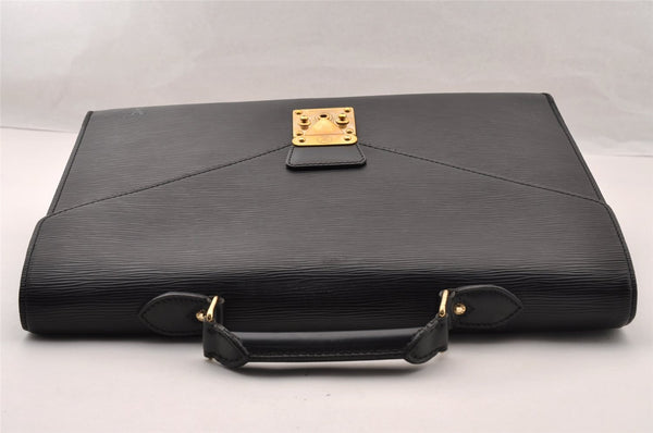 Authentic Louis Vuitton Epi Serviette Conseiller Briefcase Black M54422 LV 4443I