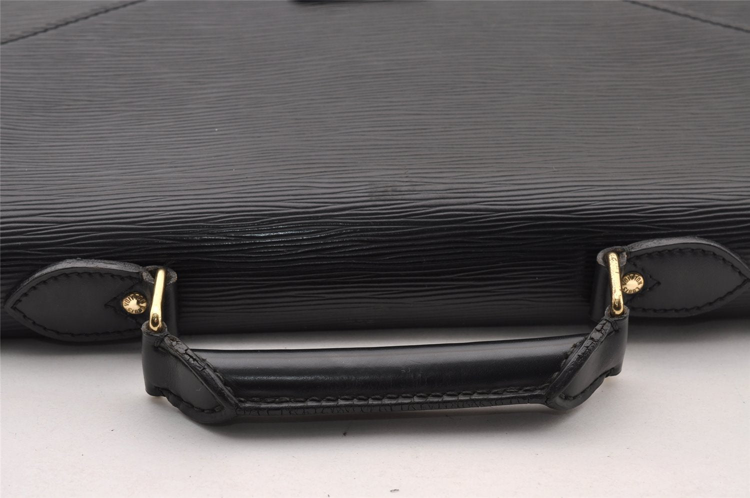 Authentic Louis Vuitton Epi Serviette Conseiller Briefcase Black M54422 LV 4443I
