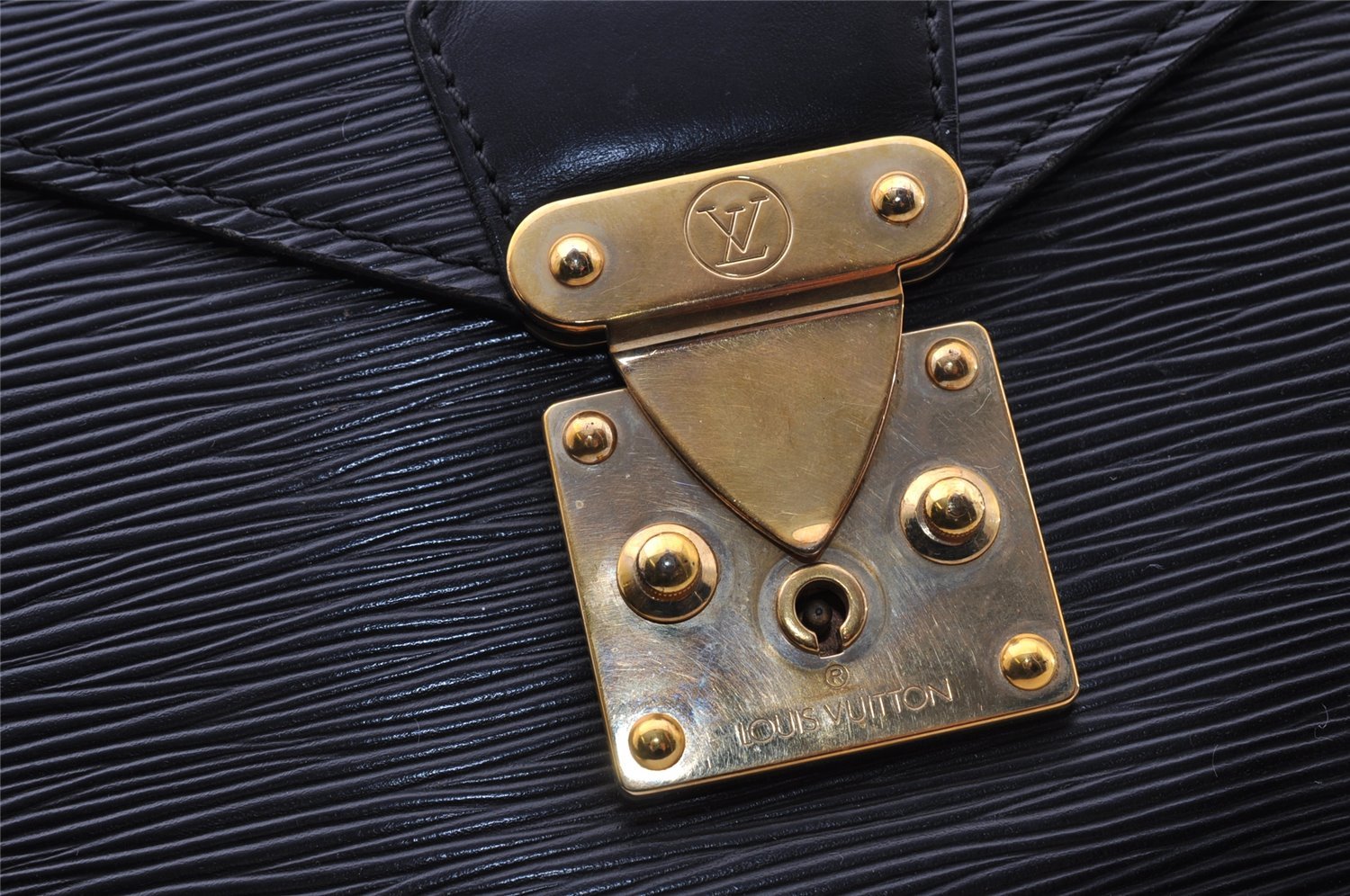 Authentic Louis Vuitton Epi Serviette Conseiller Briefcase Black M54422 LV 4443I