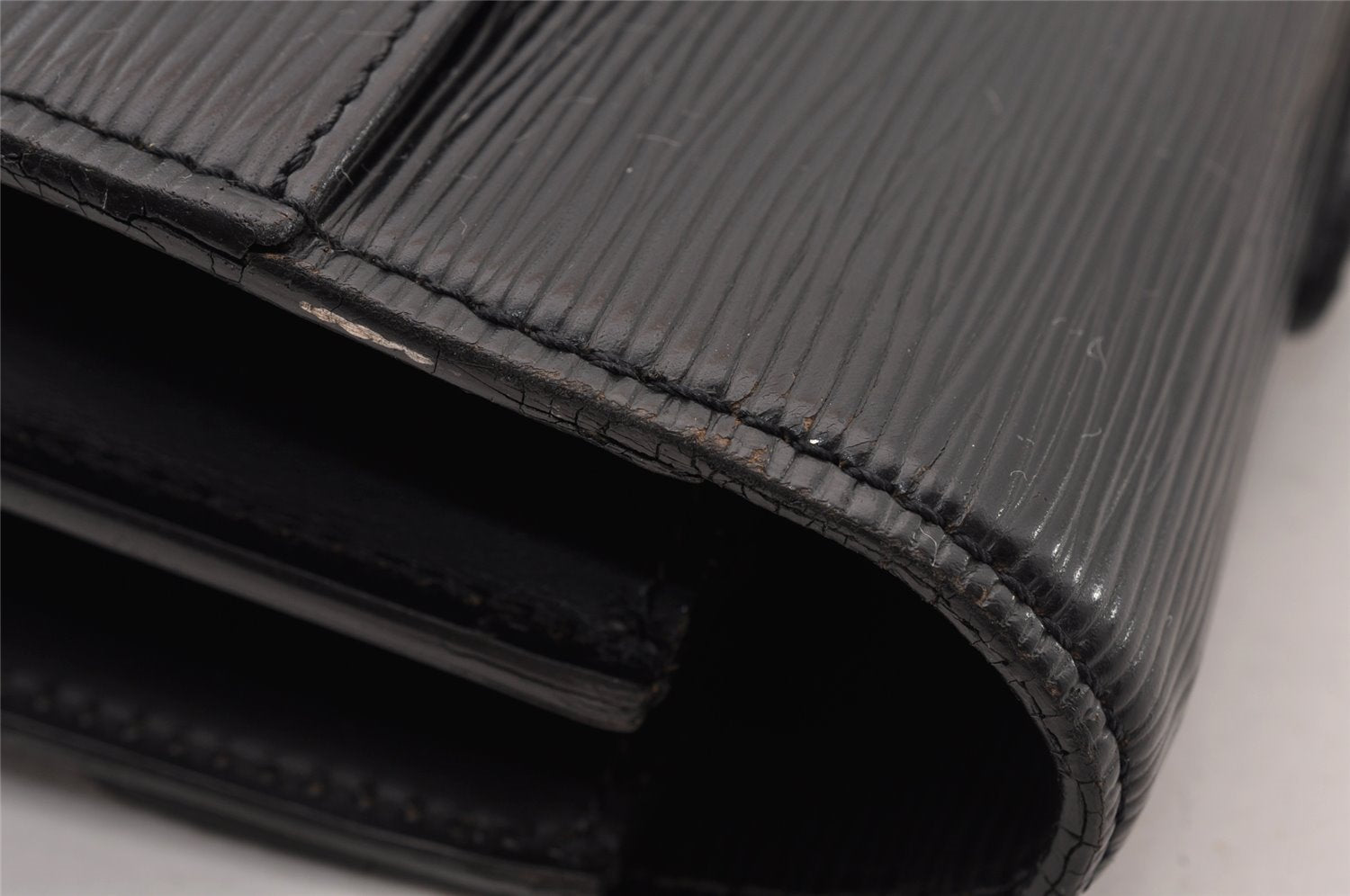 Authentic Louis Vuitton Epi Serviette Conseiller Briefcase Black M54422 LV 4443I