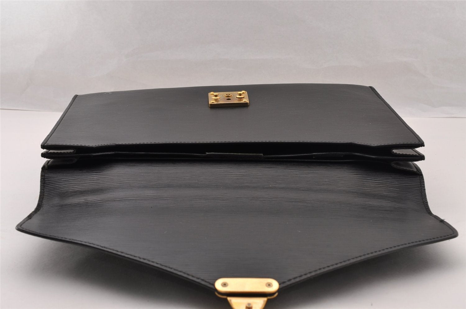 Authentic Louis Vuitton Epi Serviette Conseiller Briefcase Black M54422 LV 4443I