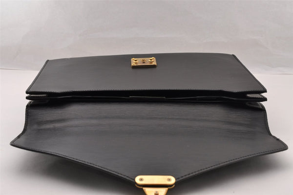 Authentic Louis Vuitton Epi Serviette Conseiller Briefcase Black M54422 LV 4443I