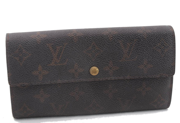 Auth LOUIS VUITTON Monogram Pochette Porte Monnaie Credit Wallet M61726 LV 4443C