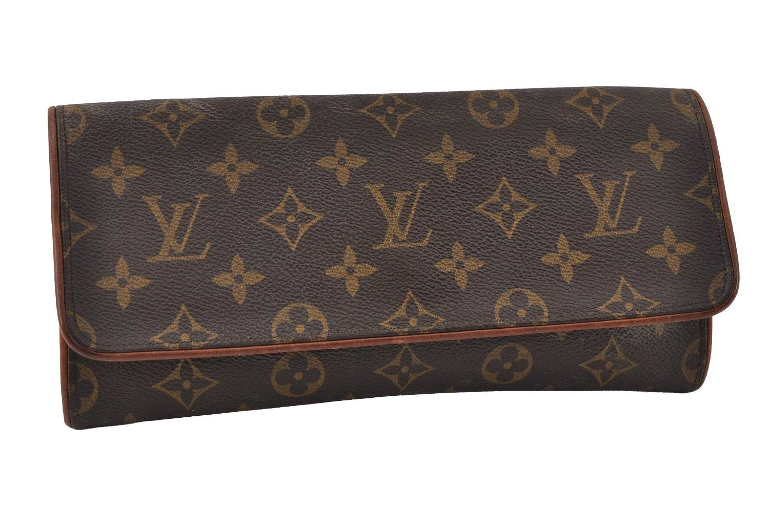 Authentic Louis Vuitton Monogram Pochette Twin GM Shoulder Bag M51852 LV 4444I