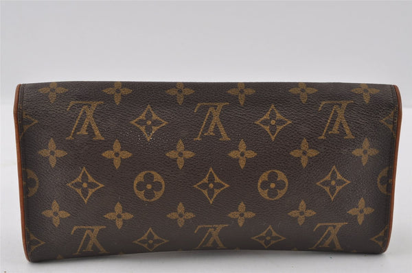 Authentic Louis Vuitton Monogram Pochette Twin GM Shoulder Bag M51852 LV 4444I