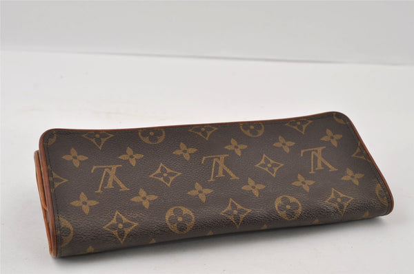 Authentic Louis Vuitton Monogram Pochette Twin GM Shoulder Bag M51852 LV 4444I
