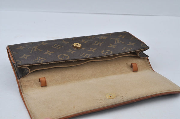 Authentic Louis Vuitton Monogram Pochette Twin GM Shoulder Bag M51852 LV 4444I