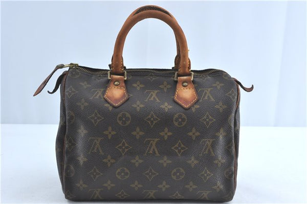 Authentic Louis Vuitton Monogram Speedy 25 Boston Hand Bag M41528 LV 4445B
