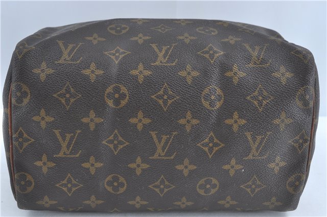 Authentic Louis Vuitton Monogram Speedy 25 Boston Hand Bag M41528 LV 4445B