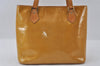 Authentic Louis Vuitton Vernis Houston Shoulder Hand Bag Yellow M91004 LV 4446I