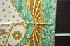 Authentic HERMES Carre 90 Scarf "CARPE DIEM" Silk Beige Green 4449C