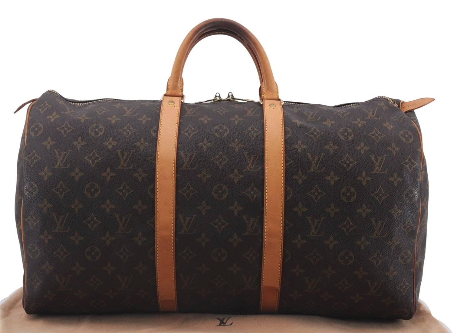 Authentic Louis Vuitton Monogram Keepall 50 Travel Boston Bag M41426 LV 4449D