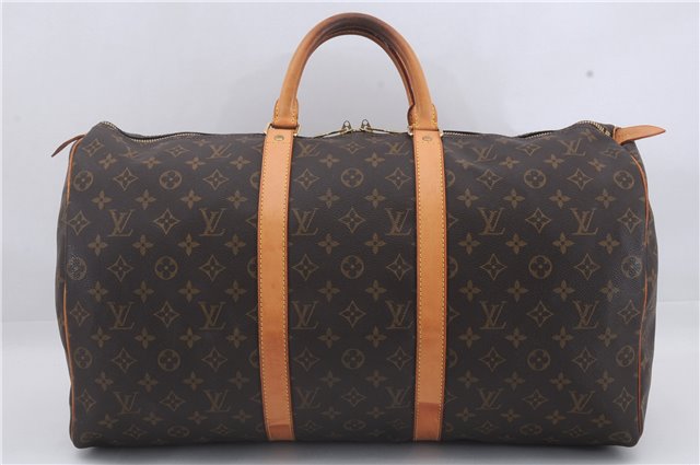 Authentic Louis Vuitton Monogram Keepall 50 Travel Boston Bag M41426 LV 4449D