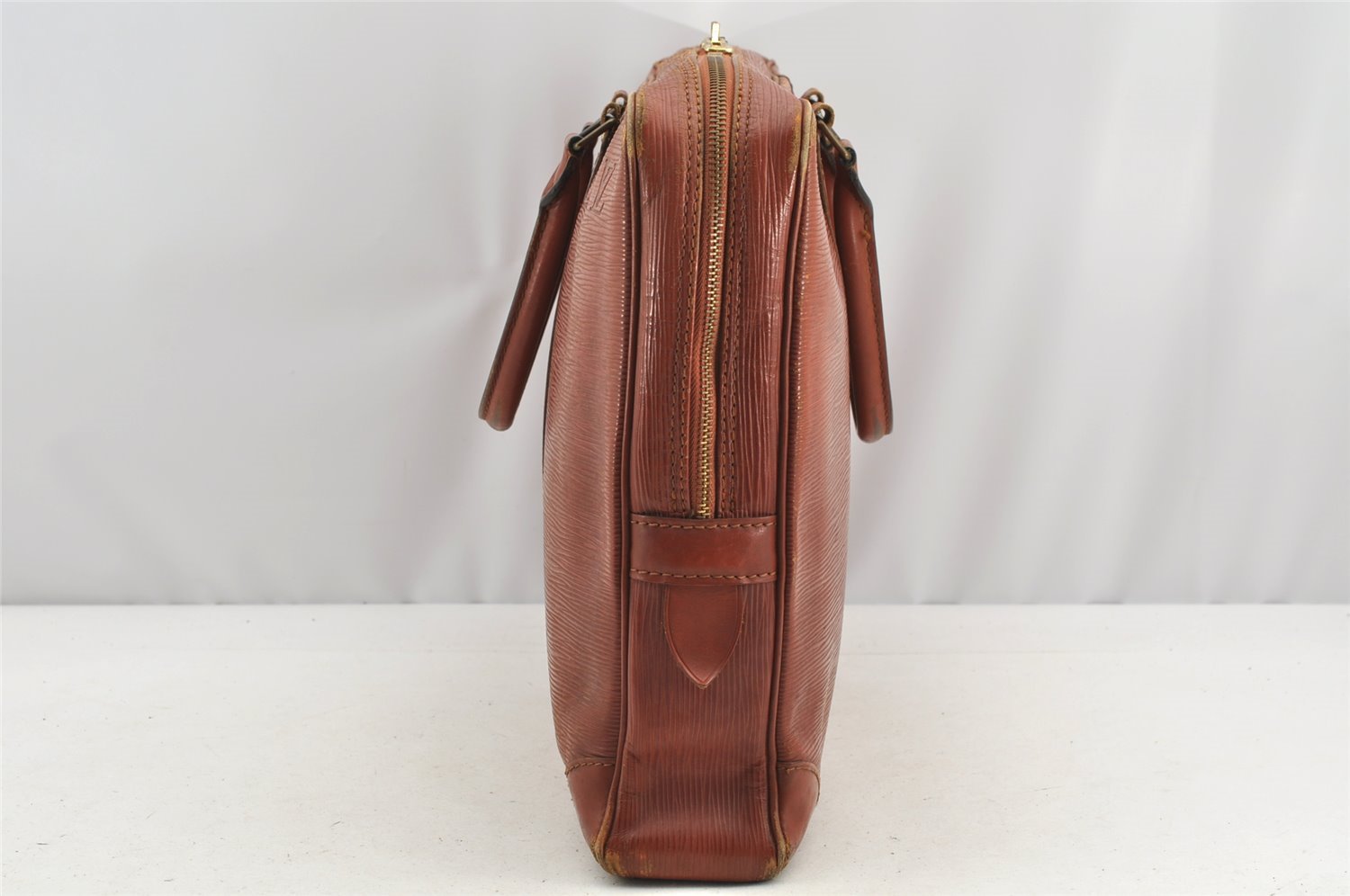 Authentic Louis Vuitton Epi Porte Documents Voyage Briefcase M54473 Brown 4450I