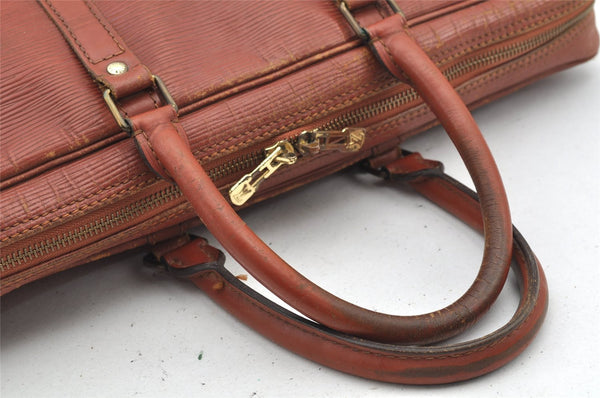 Authentic Louis Vuitton Epi Porte Documents Voyage Briefcase M54473 Brown 4450I