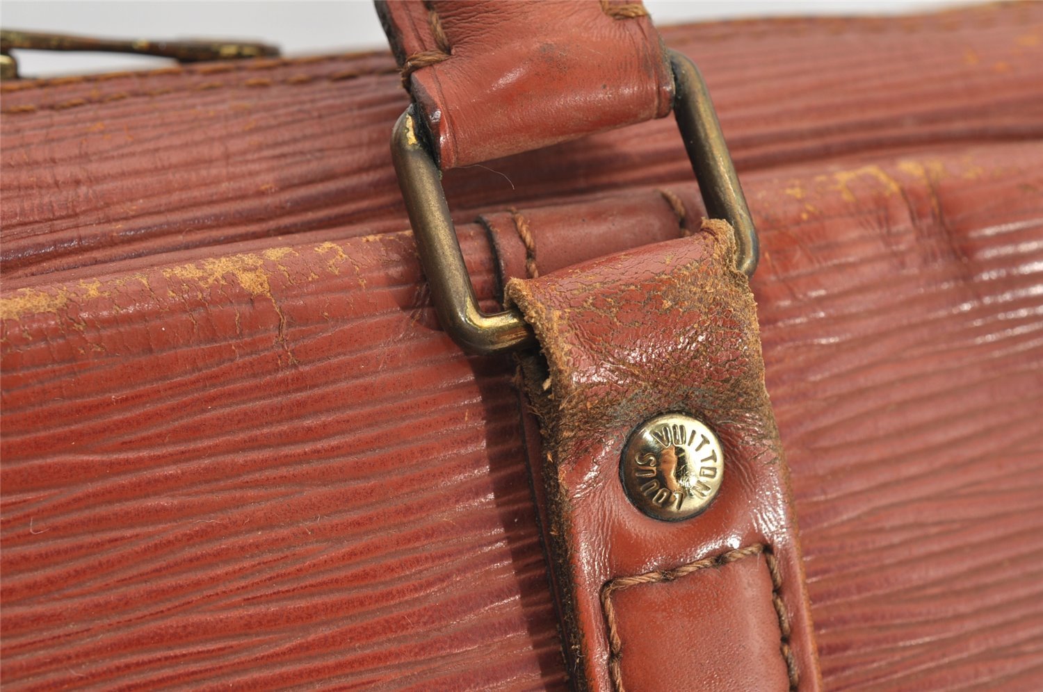 Authentic Louis Vuitton Epi Porte Documents Voyage Briefcase M54473 Brown 4450I