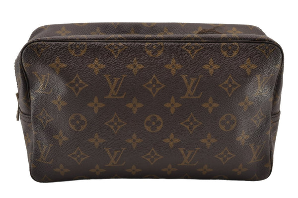 Auth Louis Vuitton Monogram Trousse Toilette 28 Clutch Bag M47522 Junk 4451I