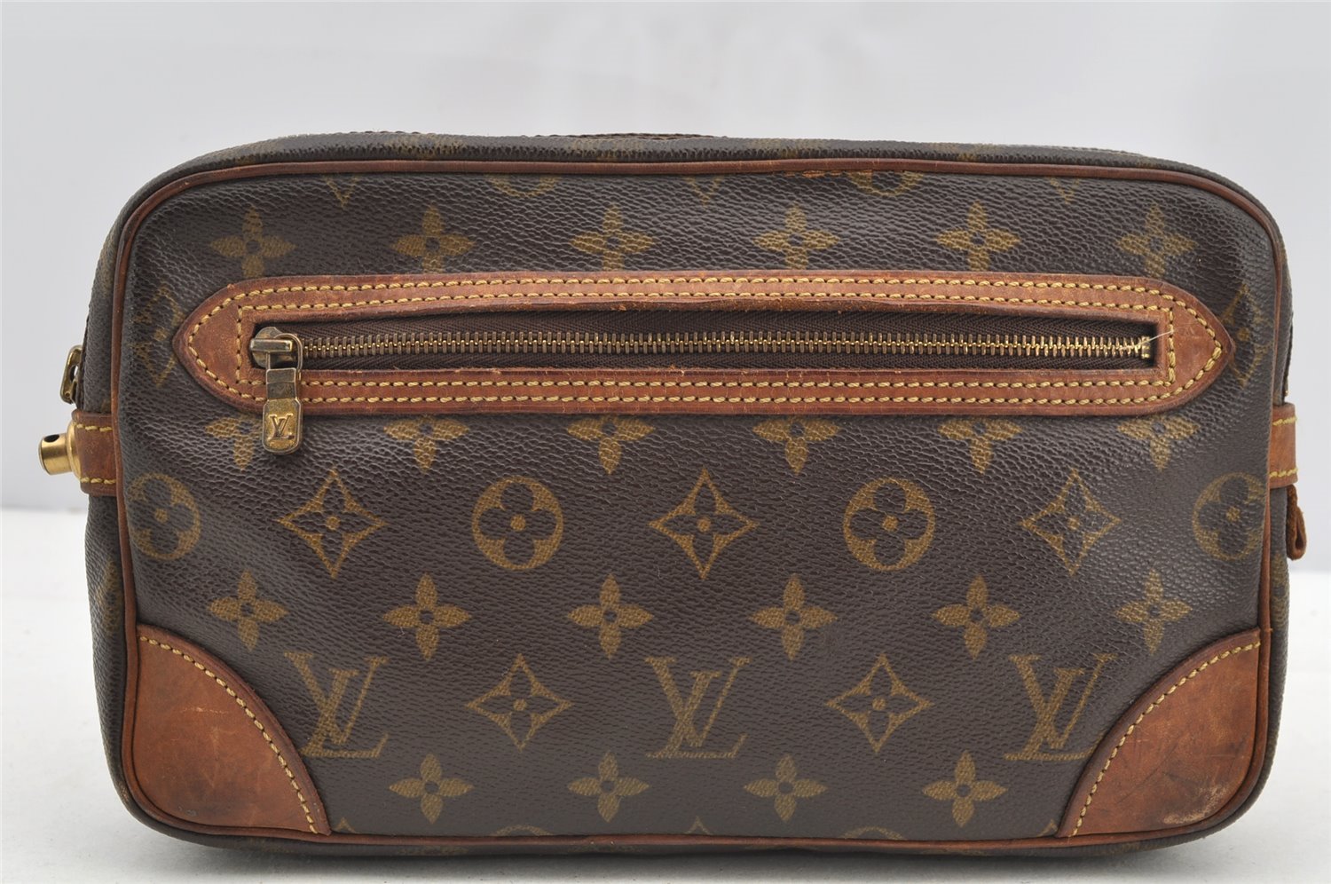 Authentic Louis Vuitton Monogram Marly Dragonne GM M51825 Clutch Bag Junk 4453I