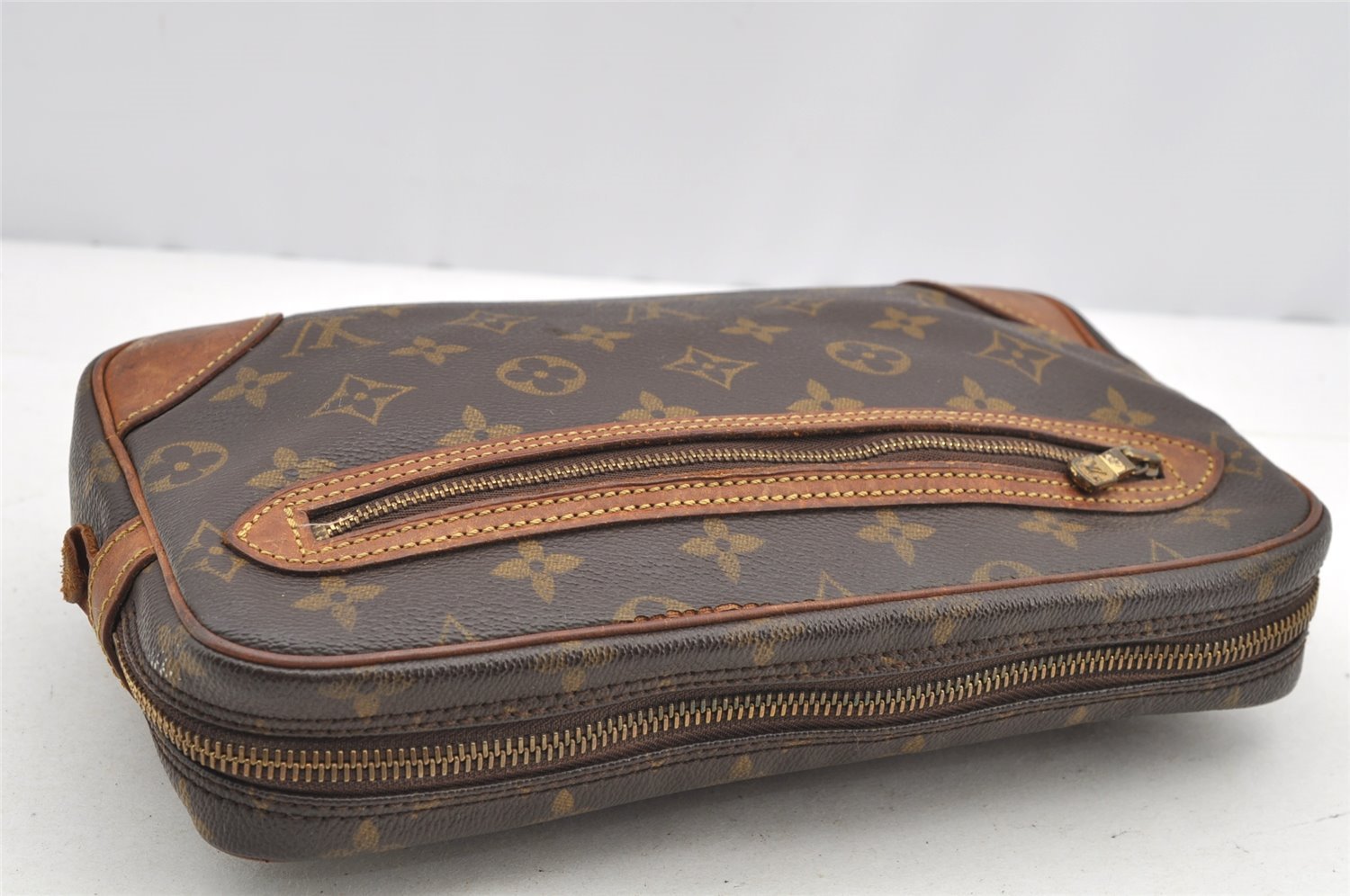 Authentic Louis Vuitton Monogram Marly Dragonne GM M51825 Clutch Bag Junk 4453I