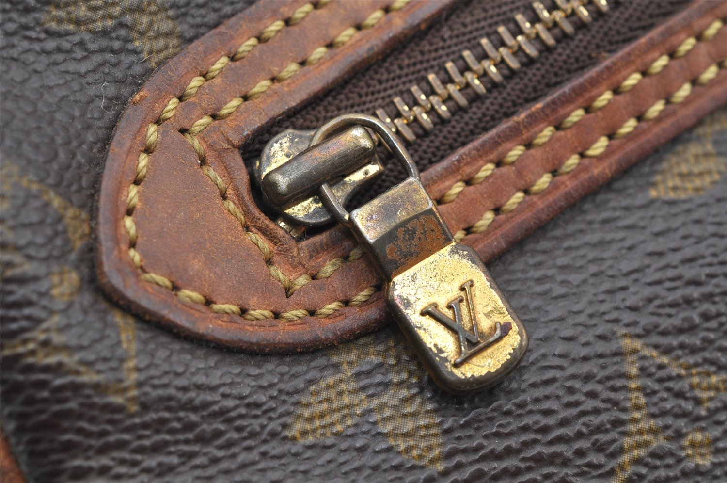 Authentic Louis Vuitton Monogram Marly Dragonne GM M51825 Clutch Bag Junk 4453I