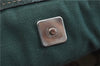 Authentic GUCCI Web Sherry Line Tote Bag Canvas Leather 145758 Brown Green 4454C