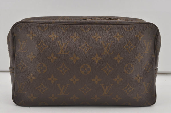 Auth Louis Vuitton Monogram Trousse Toilette 28 Clutch Hand Bag Old Model 4454I