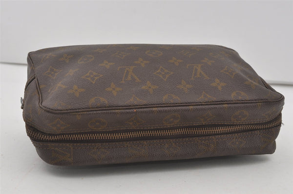 Auth Louis Vuitton Monogram Trousse Toilette 28 Clutch Hand Bag Old Model 4454I