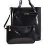 Authentic GUCCI Hand Tote Bag Purse Leather Black 4455D