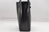 Authentic GUCCI Hand Tote Bag Purse Leather Black 4455D