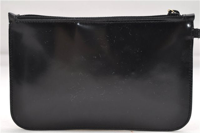 Authentic GUCCI Hand Tote Bag Purse Leather Black 4455D