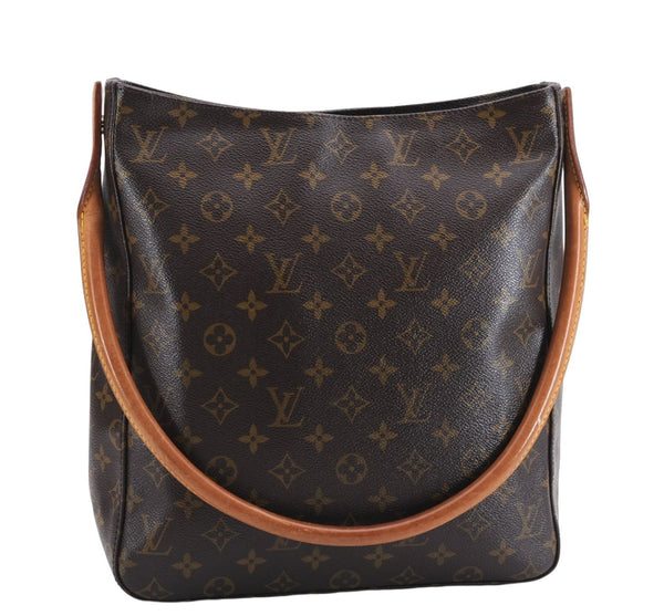 Authentic Louis Vuitton Monogram Looping GM Shoulder Bag M51145 LV 4455E