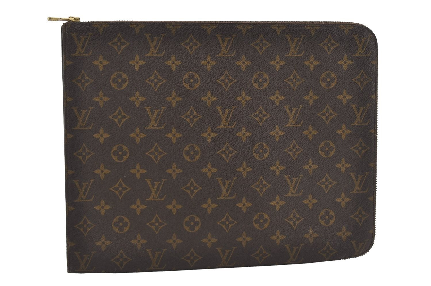 Authentic Louis Vuitton Monogram Poche Documents Document Case M53400 LV 4456I