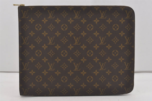 Authentic Louis Vuitton Monogram Poche Documents Document Case M53400 LV 4456I