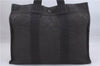 Authentic HERMES Her Line MM Hand Tote Bag Nylon Gray 4457D