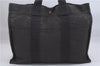 Authentic HERMES Her Line MM Hand Tote Bag Nylon Gray 4457D