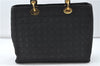 Authentic Christian Dior Cannage Hand Bag Nylon Black CD 4458D