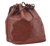 Authentic Louis Vuitton Epi Noe Shoulder Bag Brown M44028 LV 4461E