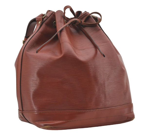 Authentic Louis Vuitton Epi Noe Shoulder Bag Brown M44028 LV 4461E