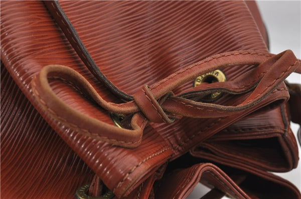 Authentic Louis Vuitton Epi Noe Shoulder Bag Brown M44028 LV 4461E