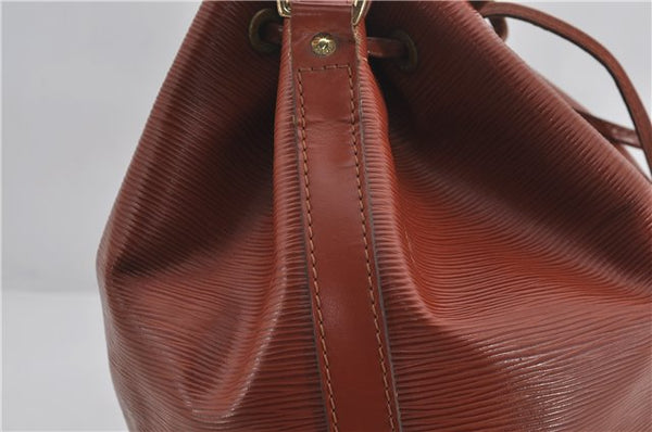 Authentic Louis Vuitton Epi Noe Shoulder Bag Brown M44028 LV 4461E