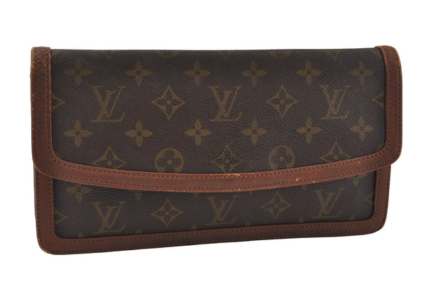 Authentic Louis Vuitton Monogram Pochette Dame PM Clutch Bag Old Model LV 4462I