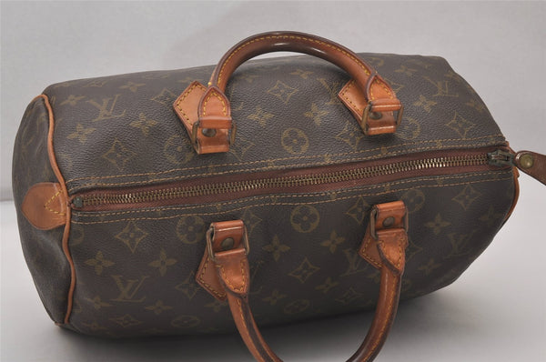 Authentic Louis Vuitton Monogram Speedy 30 Hand Boston Bag Old Model LV 4463I