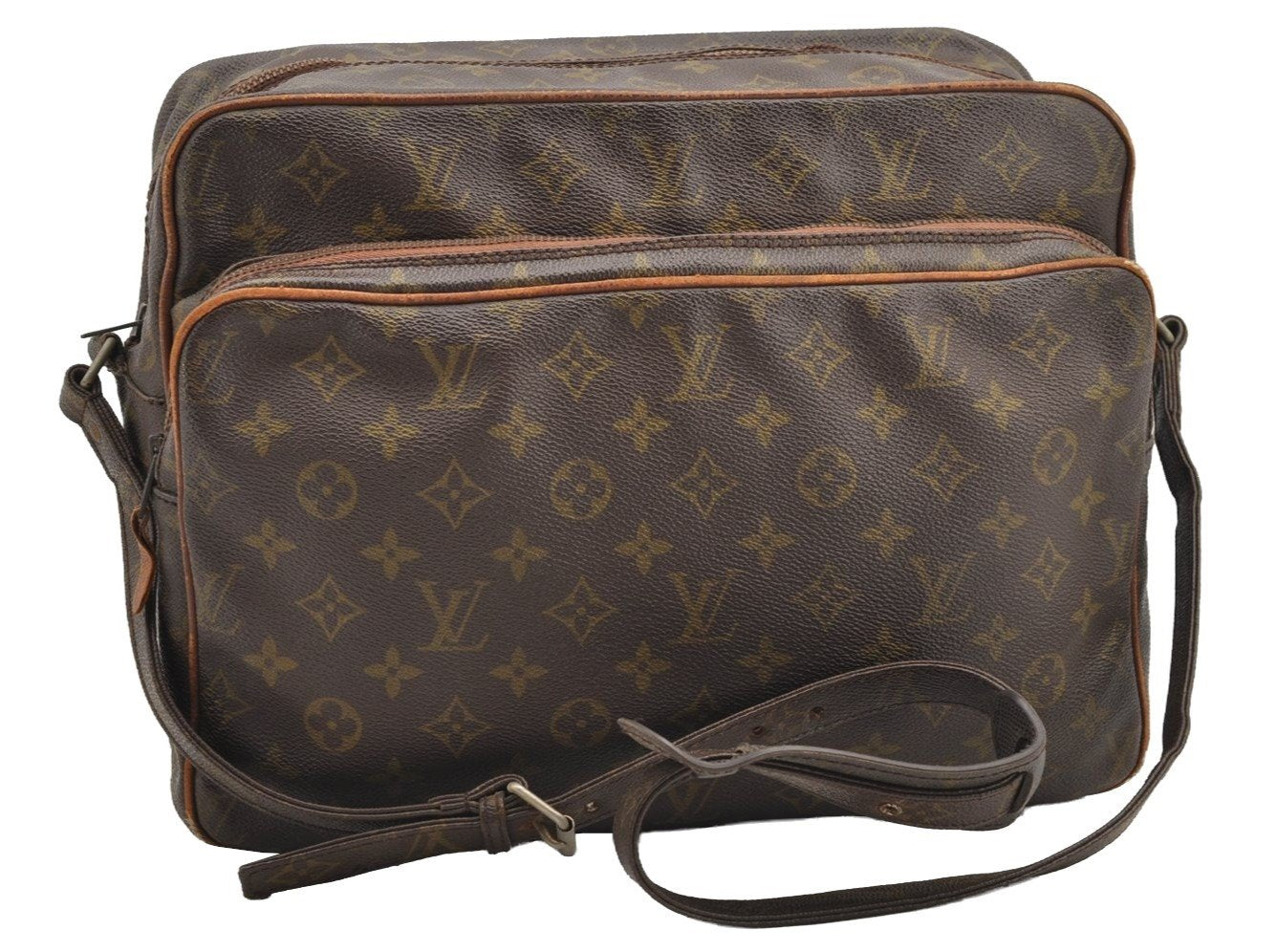 Authentic Louis Vuitton Monogram Nile 34 Shoulder Cross Body Bag Old Model 4464I